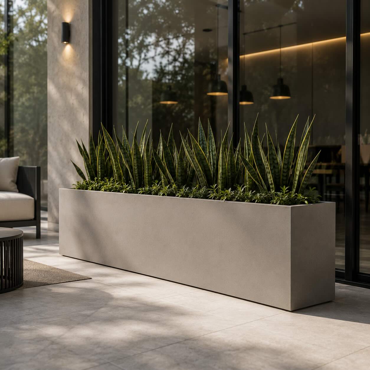 Jardineras de fibra de vidrio para oficinas y exterior